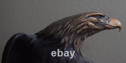 15 Lg VIGILANCE AMERICAN BALD EAGLE BRONZE SCULPTURE SIGNED ROBERT TAYLOR 27#