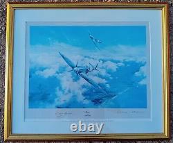 1st Edition Spitfire By Robert Taylor Signed Print Douglas Bader Johnnie Johnson