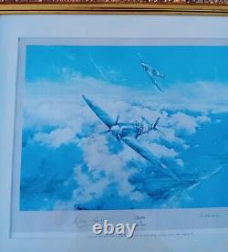 1st Edition Spitfire By Robert Taylor Signed Print Douglas Bader Johnnie Johnson