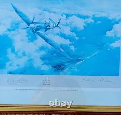 1st Edition Spitfire By Robert Taylor Signed Print Douglas Bader Johnnie Johnson