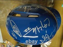 2018 Dodgers Autographed Helmet 19 Signatures Kershaw, Bellinger, Joc, Roberts