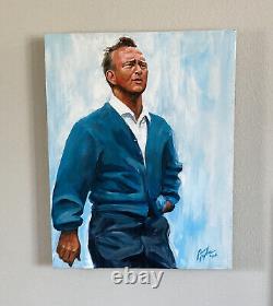 28 x 22 Arnold Palmer Original Acrylic Painting by Robert Taylor Signed & Date