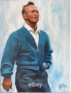 28 x 22 Arnold Palmer Original Acrylic Painting by Robert Taylor Signed & Date