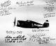 56th Fg Wwii Ace Signed By 11 8x10 Photo Aces Zemke's Wolfpack Super Rare