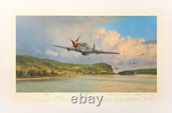 Air Superiority by Robert Taylor aviation art signed by 12 WWII Mustang Aces
