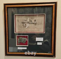 An original Pencil Drawing by Robert Taylor Dambuster's Tony Burcher signed