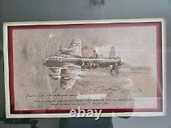 An original Pencil Drawing by Robert Taylor Dambuster's Tony Burcher signed