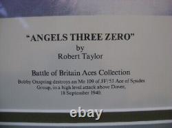 Angels Three Zero by Robert Taylor signed / Numbered Spitfire pilot signed