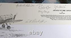 Assault on the Capital by Robert Taylor Remarque withCOA 15/25 Sign by 17 Aces