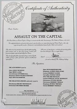 Assault on the Capital by Robert Taylor Remarque withCOA 15/25 Sign by 17 Aces