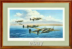 BOGEYS! 1100 HIGH WWII Limited Edition Print SIGNED by Pilots -Framed 29x43