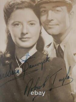 Barbara Stanwyck & husband Robert Taylor 5x7 photo signed by both
