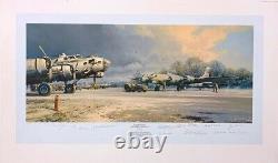 Clearing Skies by Robert Taylor signed by ten 100th Bomb Group veterans