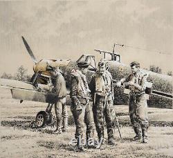 Crack Ace by Robert Taylor aviation art signed by a WWII Luftwaffe Fighter Pilot