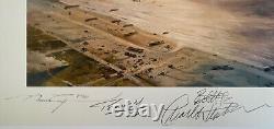 D-Day Airborne Assault R Taylor Print Sigs Bob Hope, Charlton Heston + 2 Prints