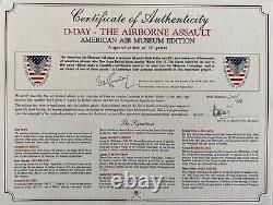 D-Day Airborne Assault R Taylor Print Sigs Bob Hope, Charlton Heston + 2 Prints
