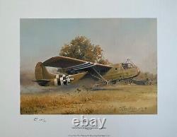 D-Day Airborne Assault R Taylor Print Sigs Bob Hope, Charlton Heston + 2 Prints