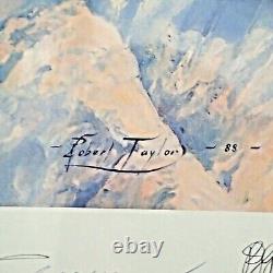 Desert Hawks Ltd Ed Print withCOA by Robert Taylor P-40 Kittyhawk Signed by Pilots
