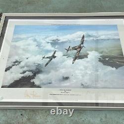 Duel Of Eagles By Robert Taylor Print Signed By Douglas Bader & Adolf Galland