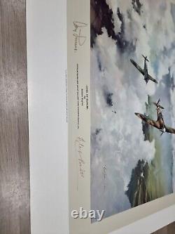 Duel Of Eagles By Robert Taylor Print Signed By Douglas Bader & Adolf Galland
