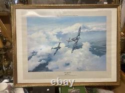 Duel Of Eagles By Robert Taylor Print Signed By Douglas Bader Adolf Galland Coa