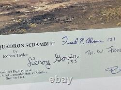Eagle Squadron Scramble Robert Taylor pen signed 18 veterans Great Escape