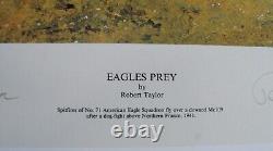 Eagles Prey by Robert Taylor withCOA 5 Pilot Signatures