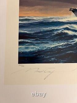 Exceptional Limited Edition Lithograph Sighting the Bismarck, sighted by RNPBY