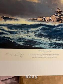 Exceptional Limited Edition Lithograph Sighting the Bismarck, sighted by RNPBY