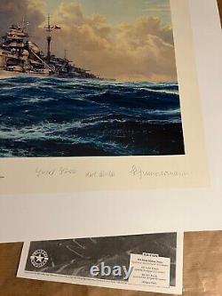 Exceptional Limited Edition Lithograph Sighting the Bismarck, sighted by RNPBY