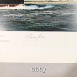 Farewell America RMS Queen Mary Robert Taylor LE Print Signed Capt Jones