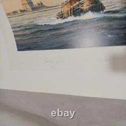 Farewell America RMS Queen Mary Robert Taylor LE Print Signed Capt Jones