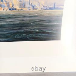 Farewell America RMS Queen Mary Robert Taylor LE Print Signed Capt Jones