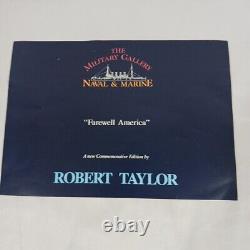 Farewell America RMS Queen Mary Robert Taylor LE Print Signed Capt Jones
