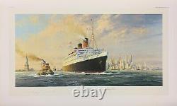 Farewell America by Robert Taylor, maritime art print of the Queen Mary