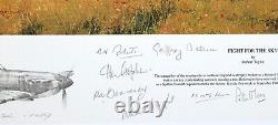 Fight For The Sky by Robert Taylor Remarque 21/25 withCOA Signed by 28 Pilots
