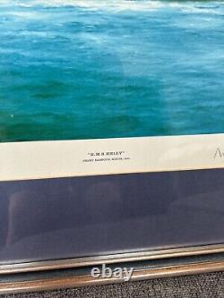 HMS Kelly Framed Print Signed By Lord Mountbatten & Robert Taylor 1304/2000