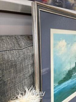 HMS Kelly Framed Print Signed By Lord Mountbatten & Robert Taylor 1304/2000