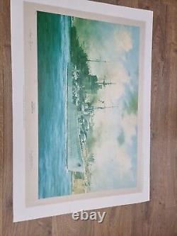 HMS Kelly Framed Print Signed By Lord Mountbatten & Robert Taylor 370/2000