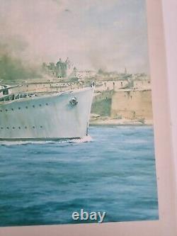 HMS Kelly Framed Print Signed By Lord Mountbatten & Robert Taylor 370/2000