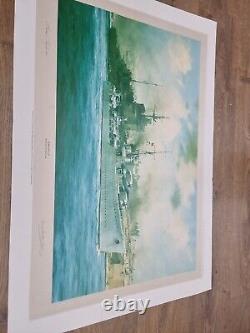 HMS Kelly Framed Print Signed By Lord Mountbatten & Robert Taylor 370/2000