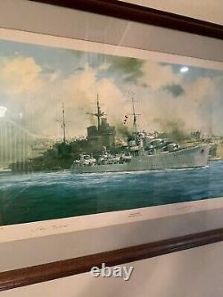 HMS Kelly Grand Harbour Malta 1941 Robert Taylor Signed Limited Edition 632/2000