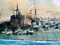 HMS Kelly, Grand Island Malta Signed Limited Edition print by Robert Taylor