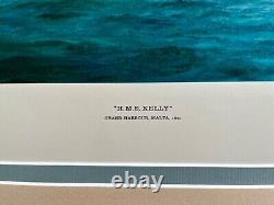HMS Kelly, Grand Island Malta Signed Limited Edition print by Robert Taylor
