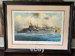 HMS Kelly print 1060/2000 Signed by both Lord Mountbatten and Robert Taylor