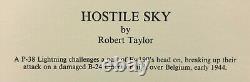 HOSTILE SKY by Robert Taylor aviation art signed by Luftwaffe& USAAF Aces