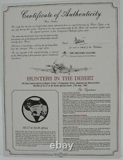 Hunters In The Desert by Robert Taylor withCOA 4 Pilots Signatures