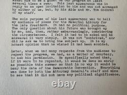 Jack Parr Signed Letter Regarding Robert F. Kennedy Appearance On His TV Program