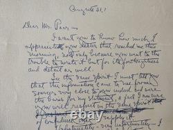Jack Parr Signed Letter Regarding Robert F. Kennedy Appearance On His TV Program