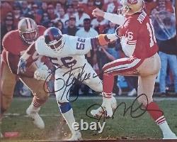 Joe Montana Lawrence Taylor Signed Autographed Signed Photo COA HOF 8x10